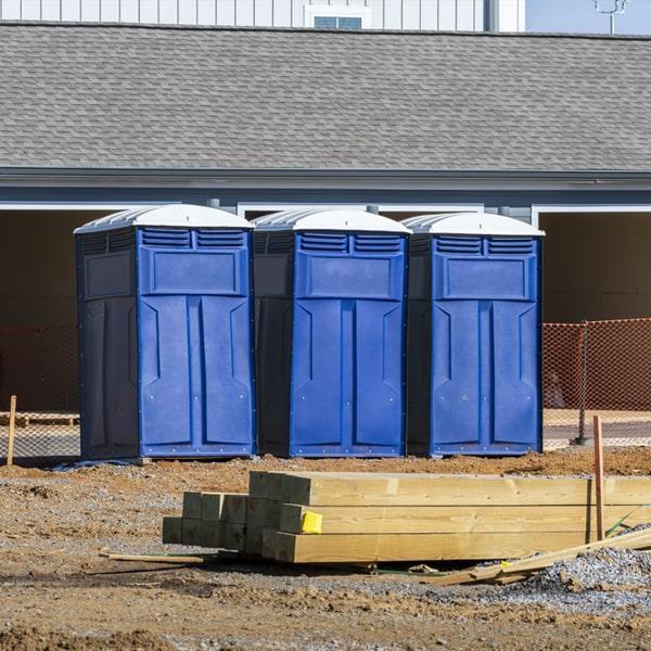 Heavy-duty construction site porta potty in Midland, Texas